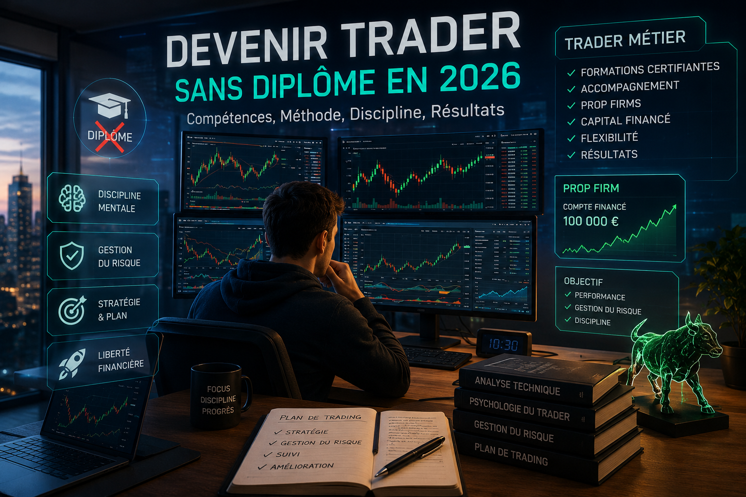 Devenir trader sans diplôme en 2026 : les clés pour réussir