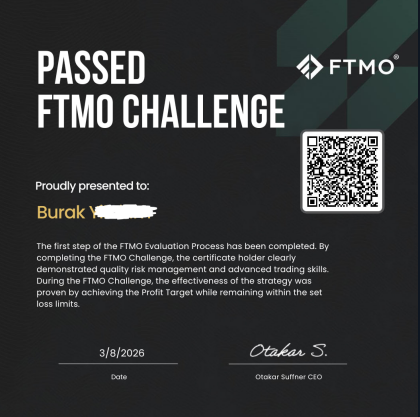 Burak Y. — FTMO Challenge réussi