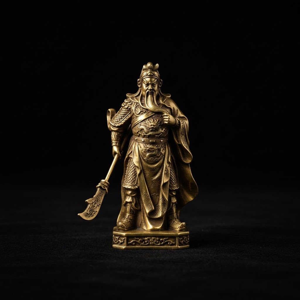 Statue de Guan Gong en laiton