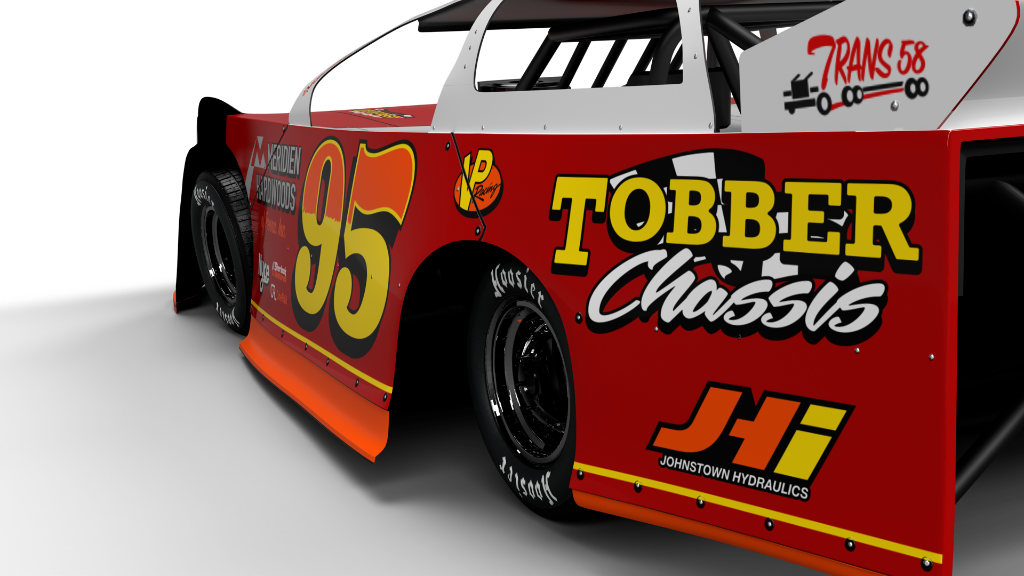 Rick Briggs #95 Throwback Late Model — Side Rear View