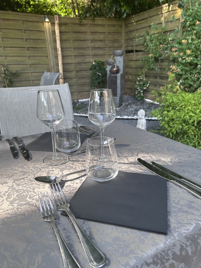 Elegant candlelit dining table