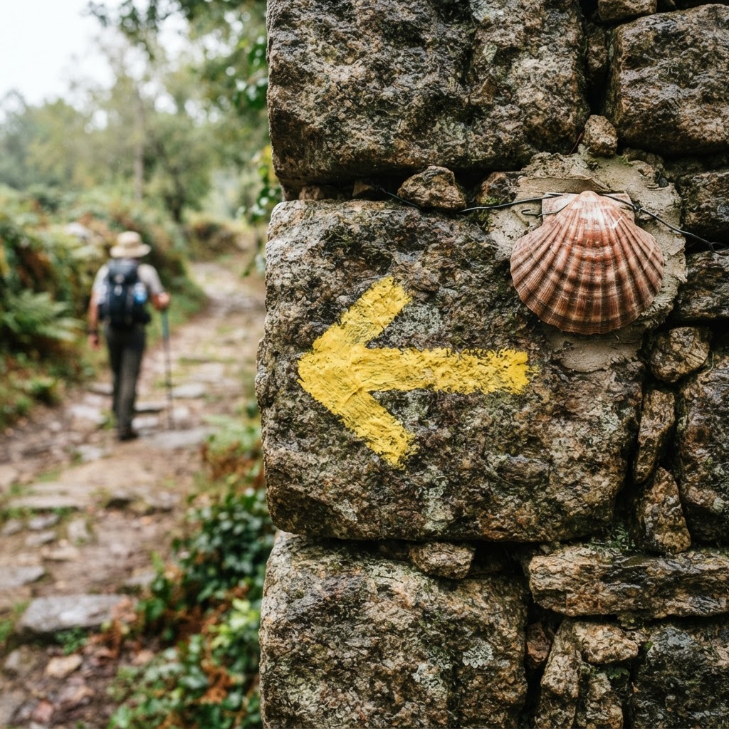 Camino Symbols — The Scallop Shell & Yellow Arrow