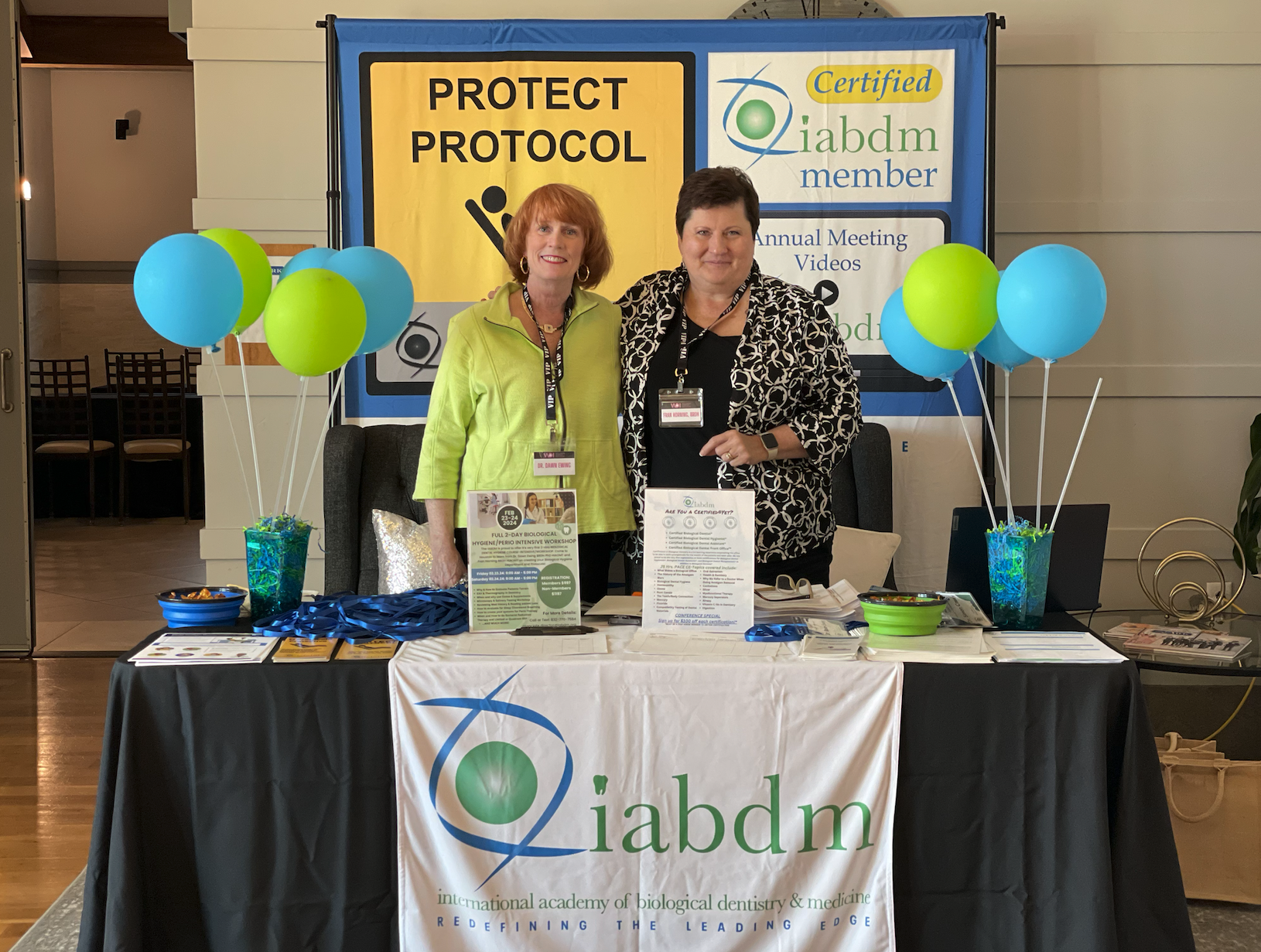 IABDM members welcoming visitors at the annual meeting