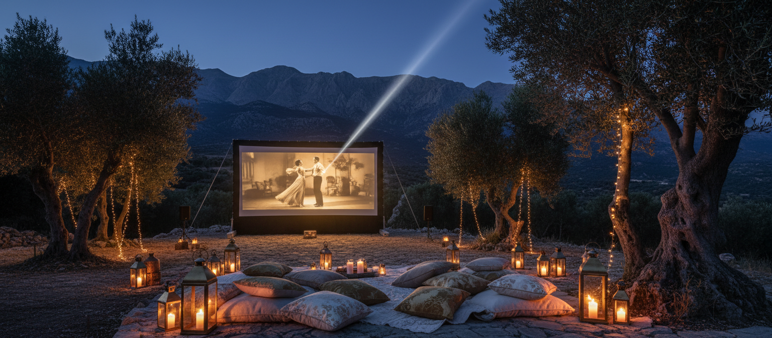 How to Plan a Family Outdoor Cinema Night in Crete