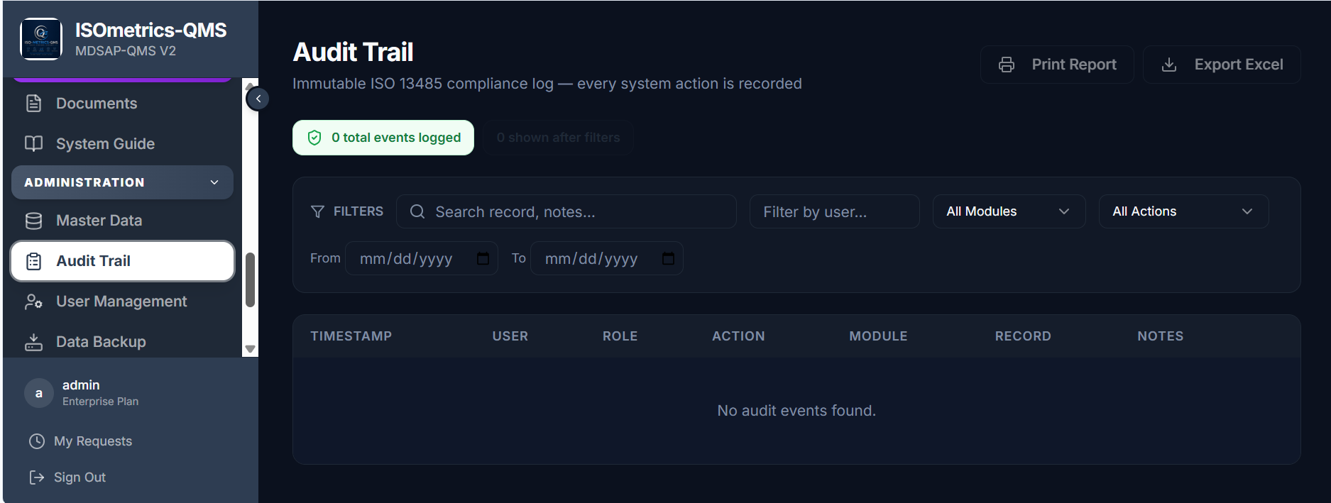 ISO-METRICS-QMS template preview