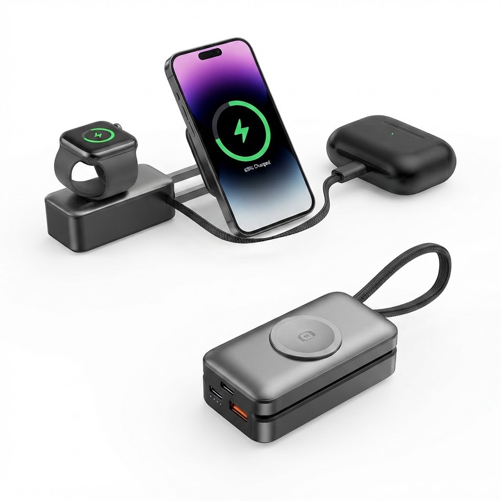 3-in-1 Magnetic Wireless Charger — Home Tech | Kinetic Source