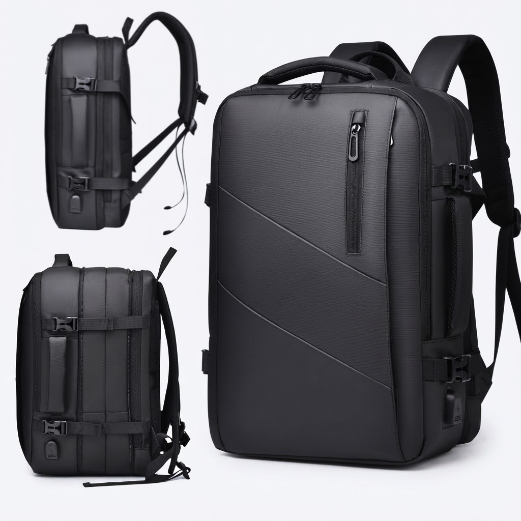 Expandable Laptop Backpack with USB Port view 5