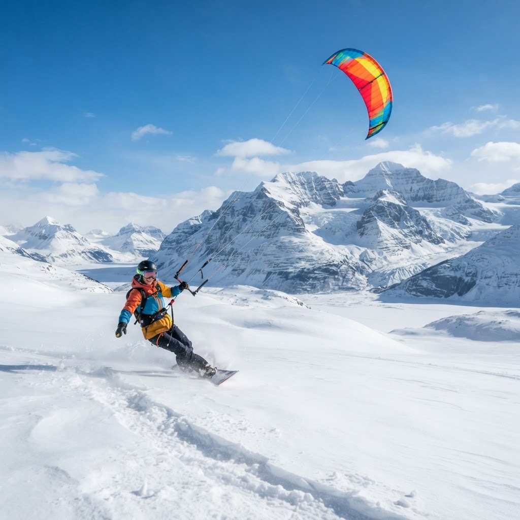 Snowkite winter