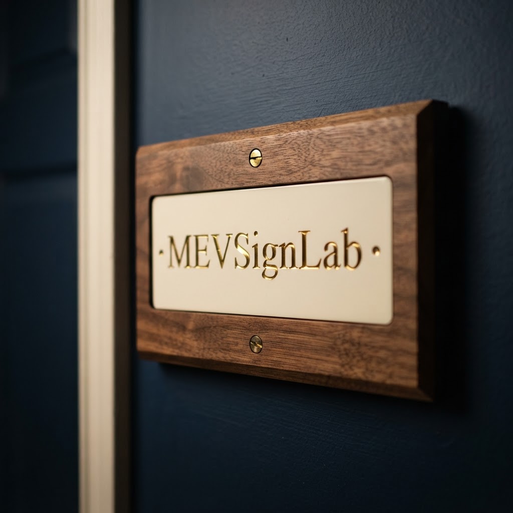 MEVSignLab handcrafted door sign