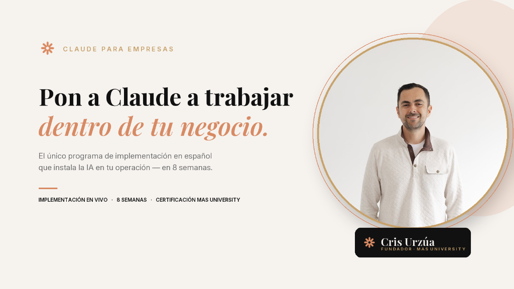 Claude para Empresas — con Cris Urzúa