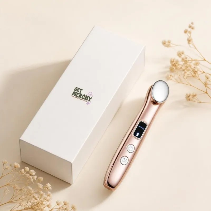 Facial Glow Massager with Get Merchy logo