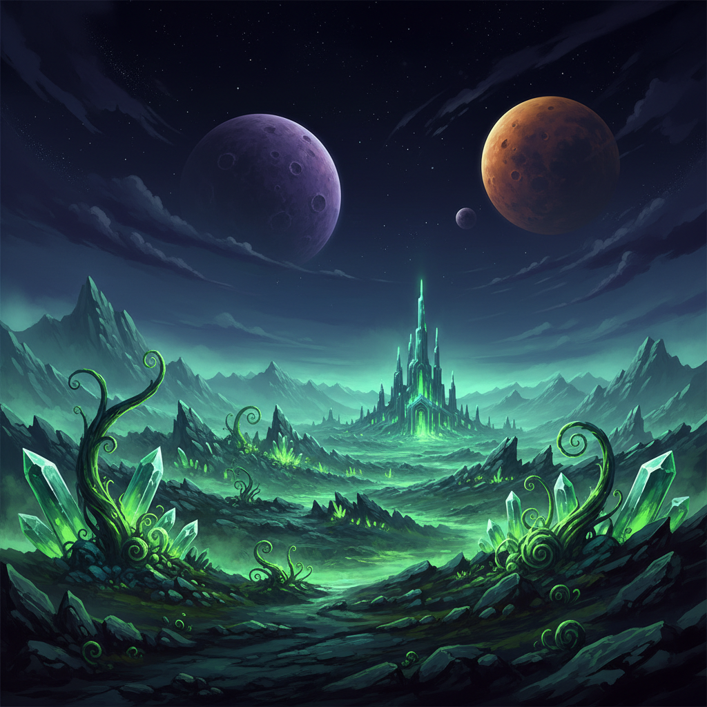 Bioluminescent World — Sci-Fi Landscape