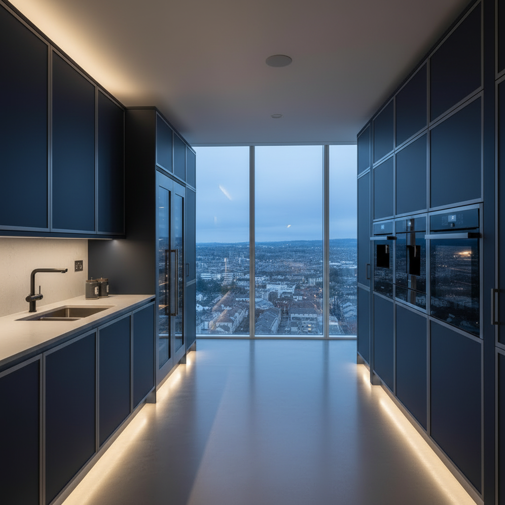 Huddersfield Luxury Matt Profile Kitchen — bespoke kitchen view 2 in Huddersfield, West Yorkshire