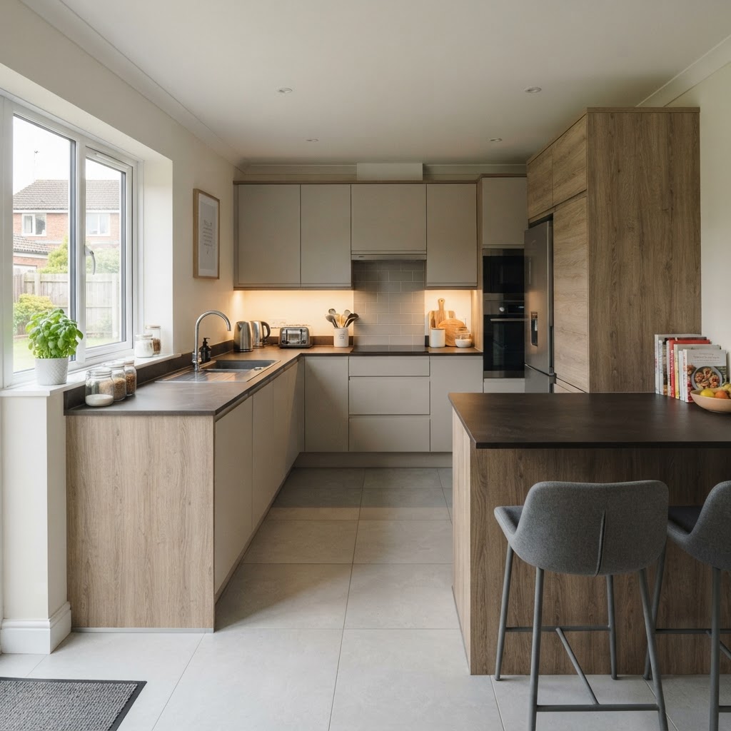 Modern turnkey kitchen supply and installation northwest project in a realistic UK home