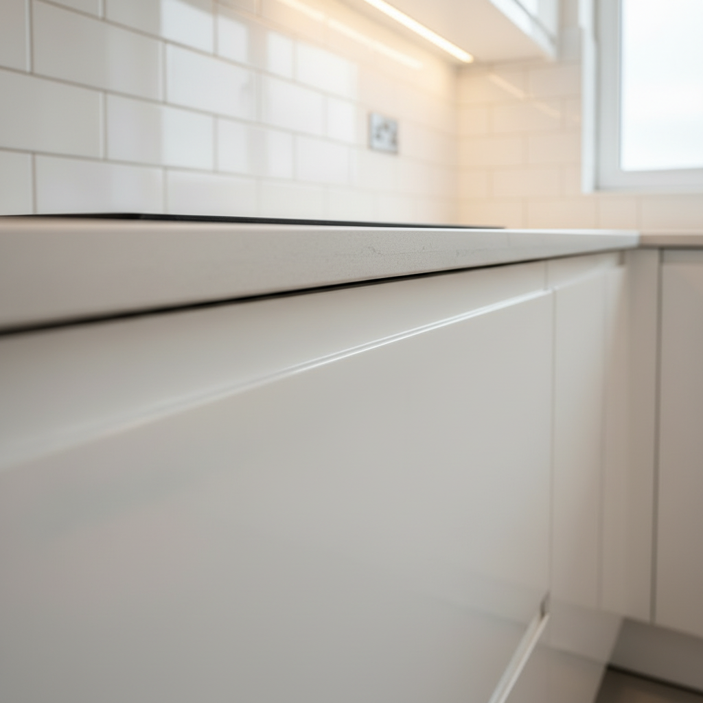 Huddersfield J-Pull Gloss Kitchen — bespoke kitchen view 3 in Huddersfield, West Yorkshire
