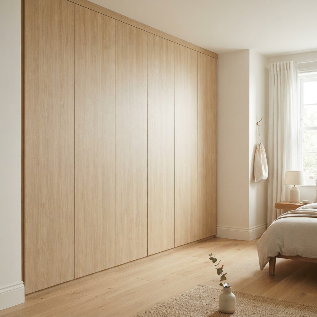 The Oakwood Slab — bespoke wardrobe collection by Strada Interiors