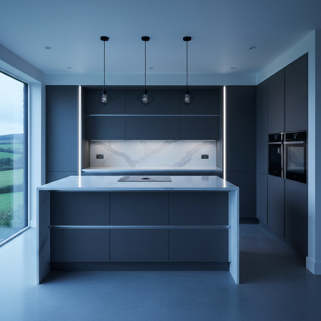 Ramsbottom Contemporary Matt Slab Kitchen — bespoke kitchen in Ramsbottom, Greater Manchester