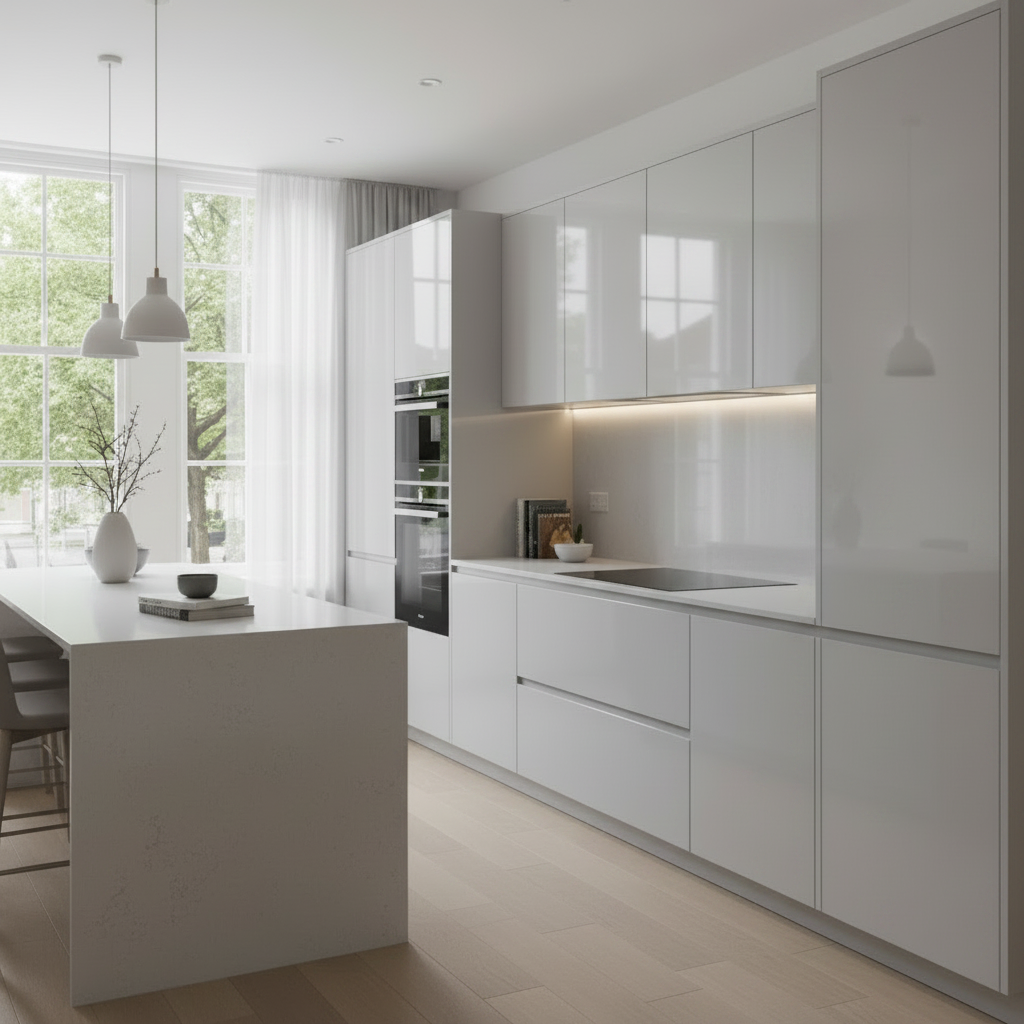 Rochdale Minimalist J-Pull Kitchen — bespoke kitchen view 2 in Rochdale, Greater Manchester