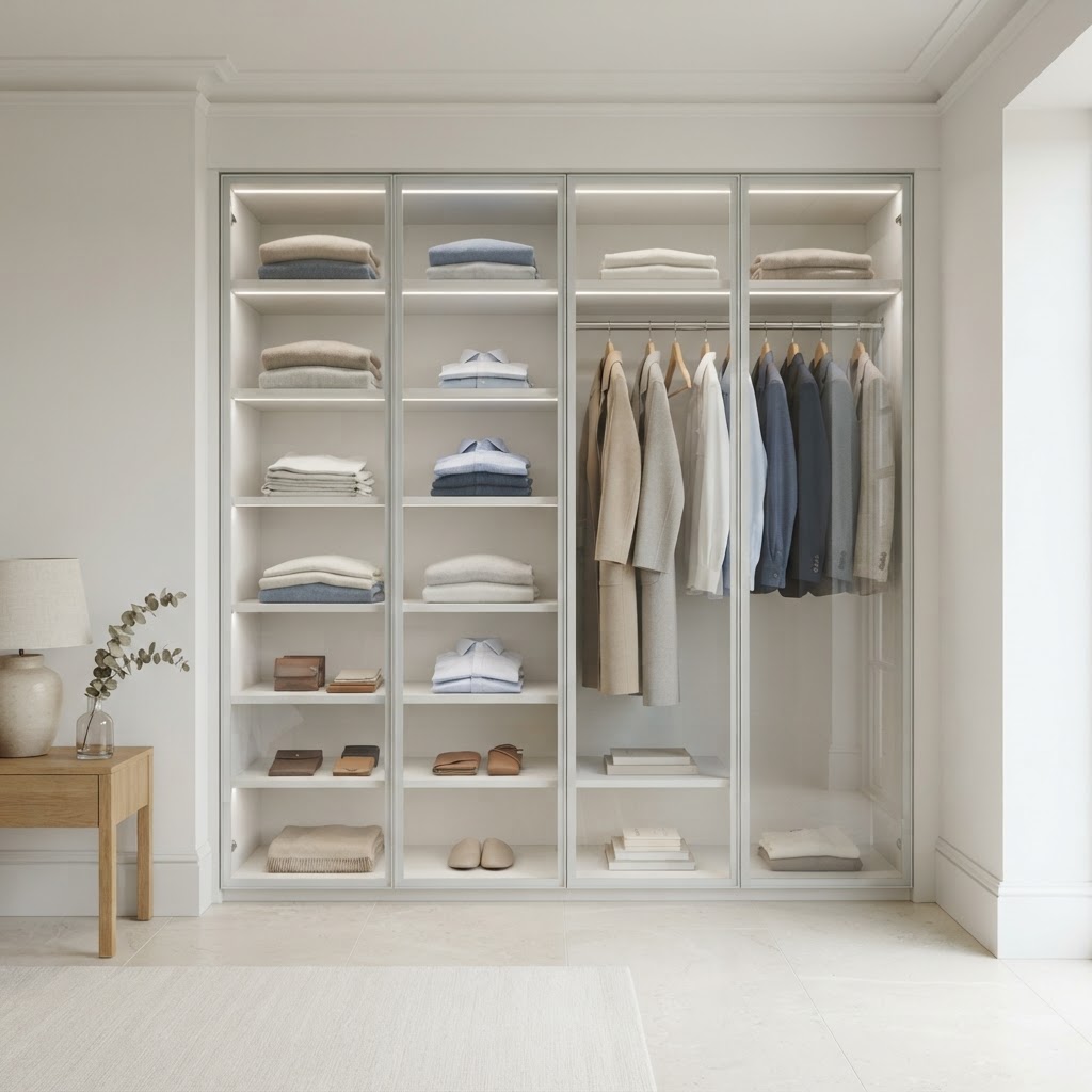 The Frameless Glass — bespoke wardrobe collection by Strada Interiors
