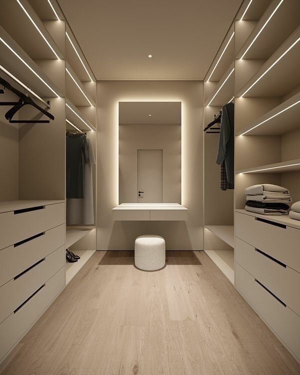 The Minimalist Horizon — bespoke wardrobe collection by Strada Interiors