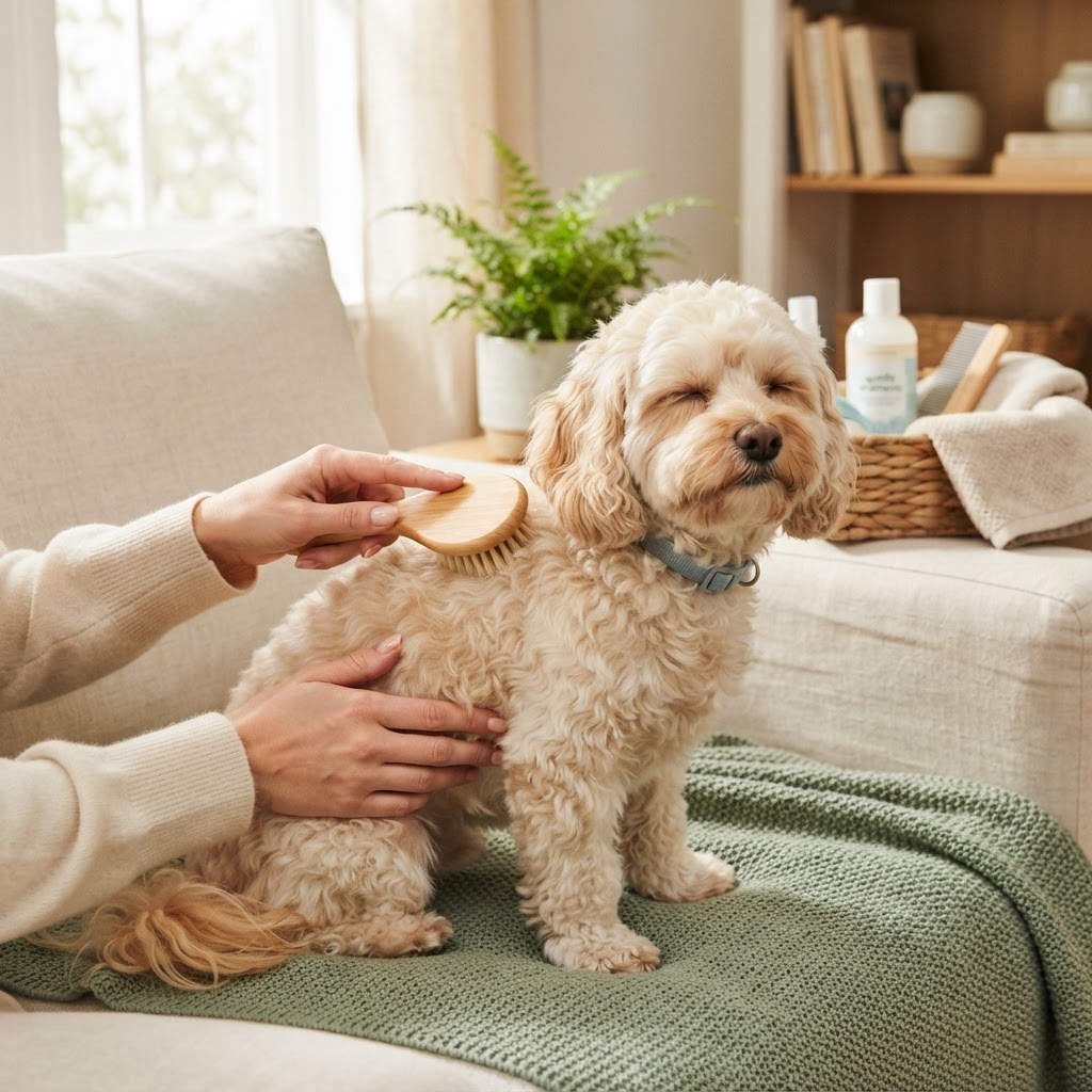 Gentle pet grooming at home