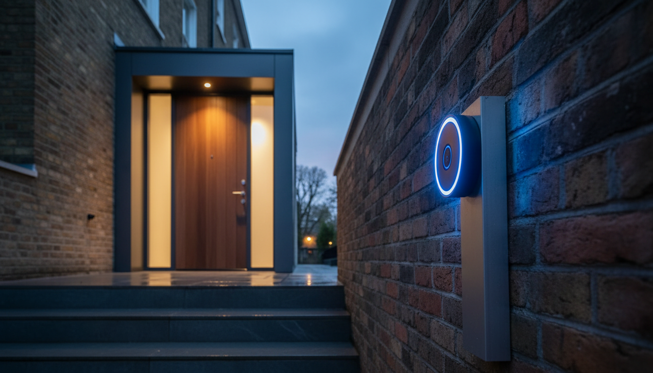 Modern London home with smart video doorbell installed