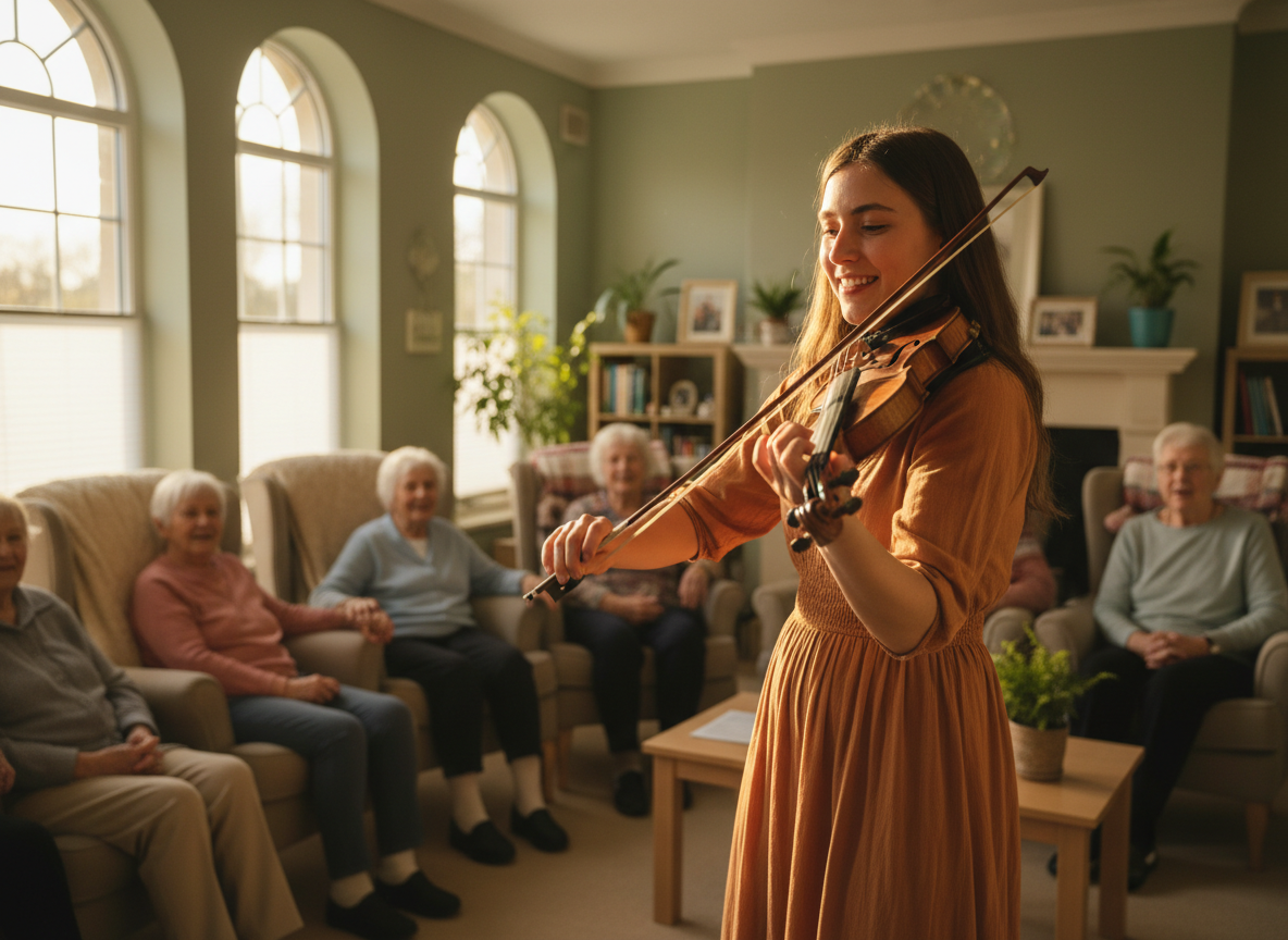 Music performance at a care home
