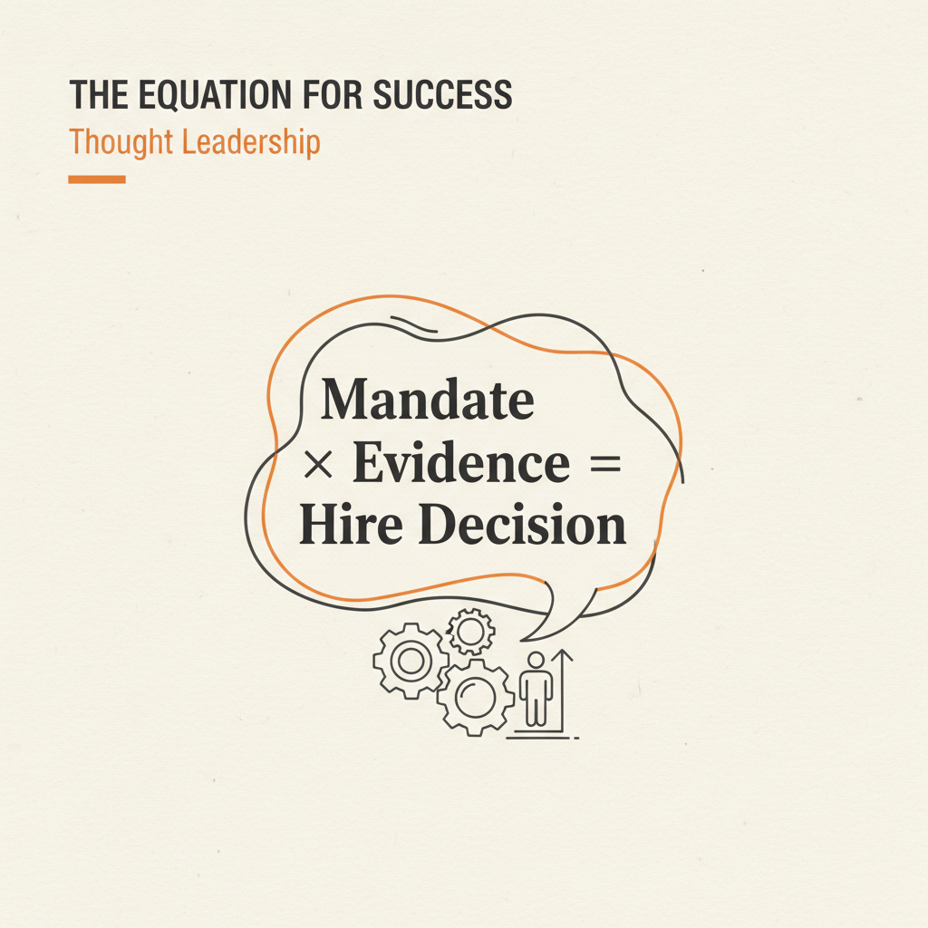 Hiring = Mandate × Evidence