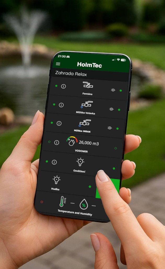 Chytré řízení mlžicího systému MLŽIDLA.cz s mobilním ovládáním