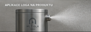 Logo na nerezovém produktu