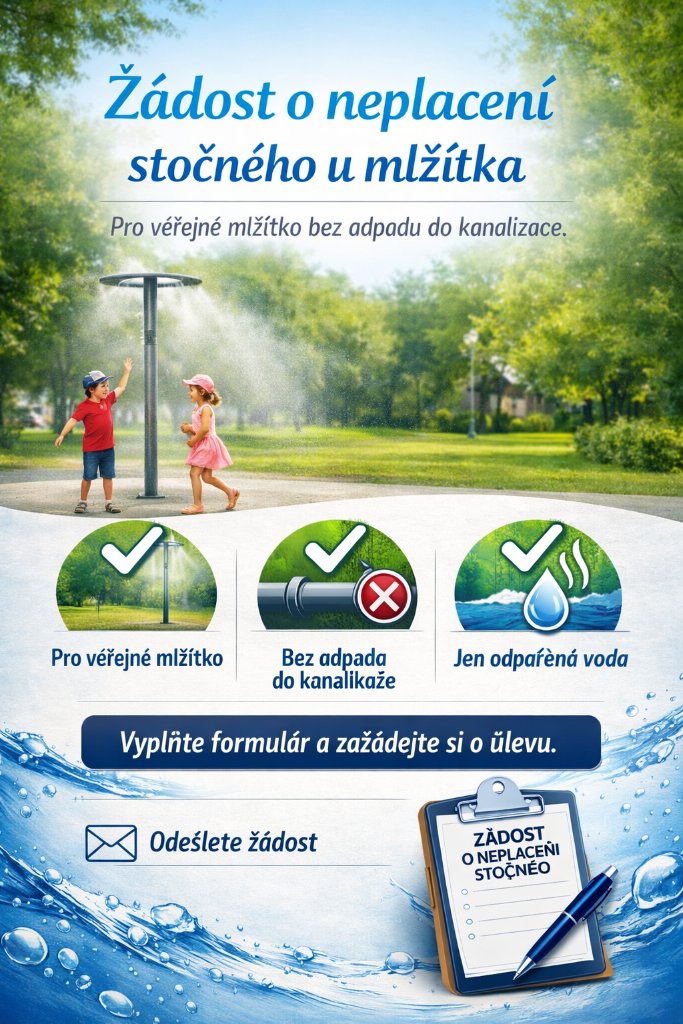 Žádost o neplacení stočného u veřejného mlžítka