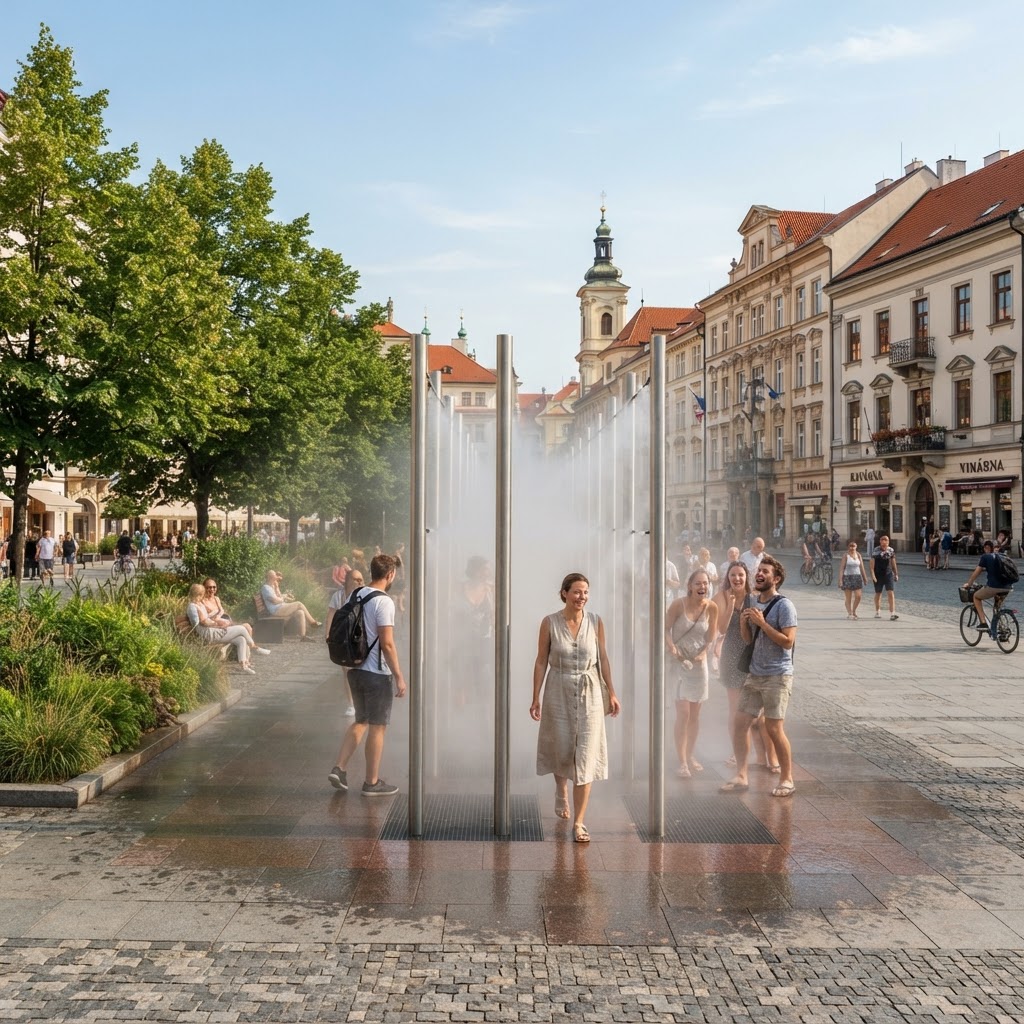 Ochlazování náměstí: Boj proti tepelným ostrovům
