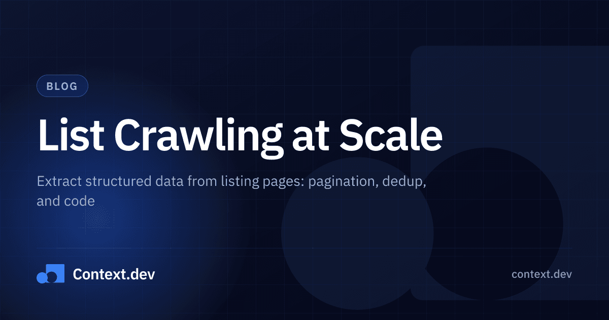 List Crawling: How to Extract Structured Data from Listings at Scale