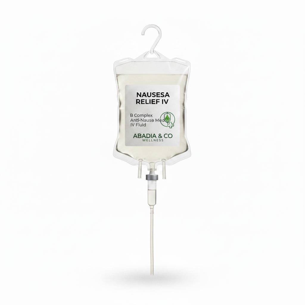Nausea Relief IV — mobile treatment delivered across Tampa Bay by Abadia & Co Wellness