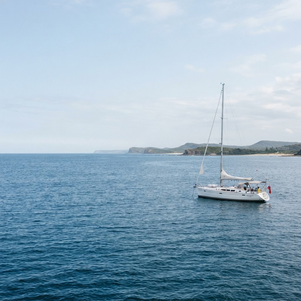 NoPowerTXT sailboat on calm Australian waters