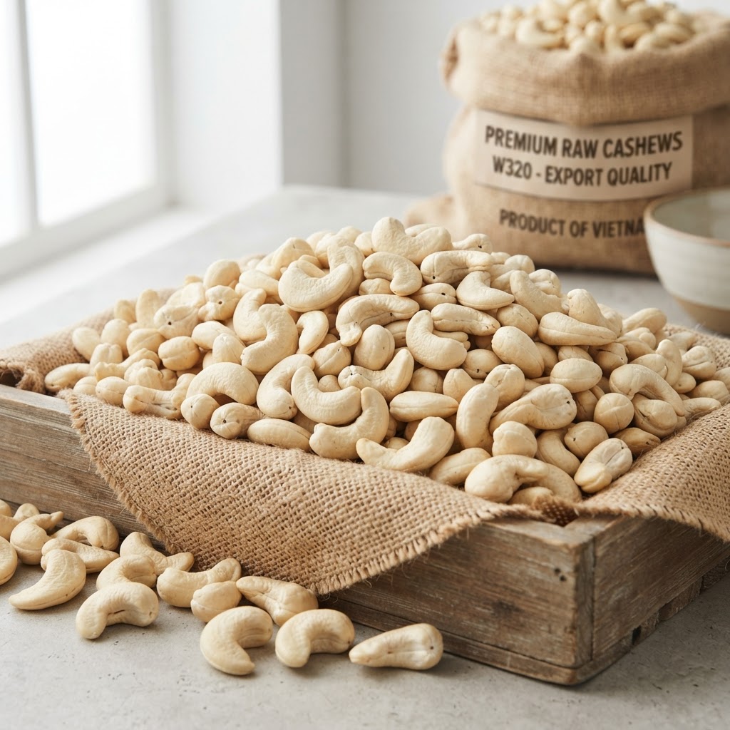 Raw Cashew Nuts (W320) — Vietnam Nuts & Cashew export sourcing by TIAREZ