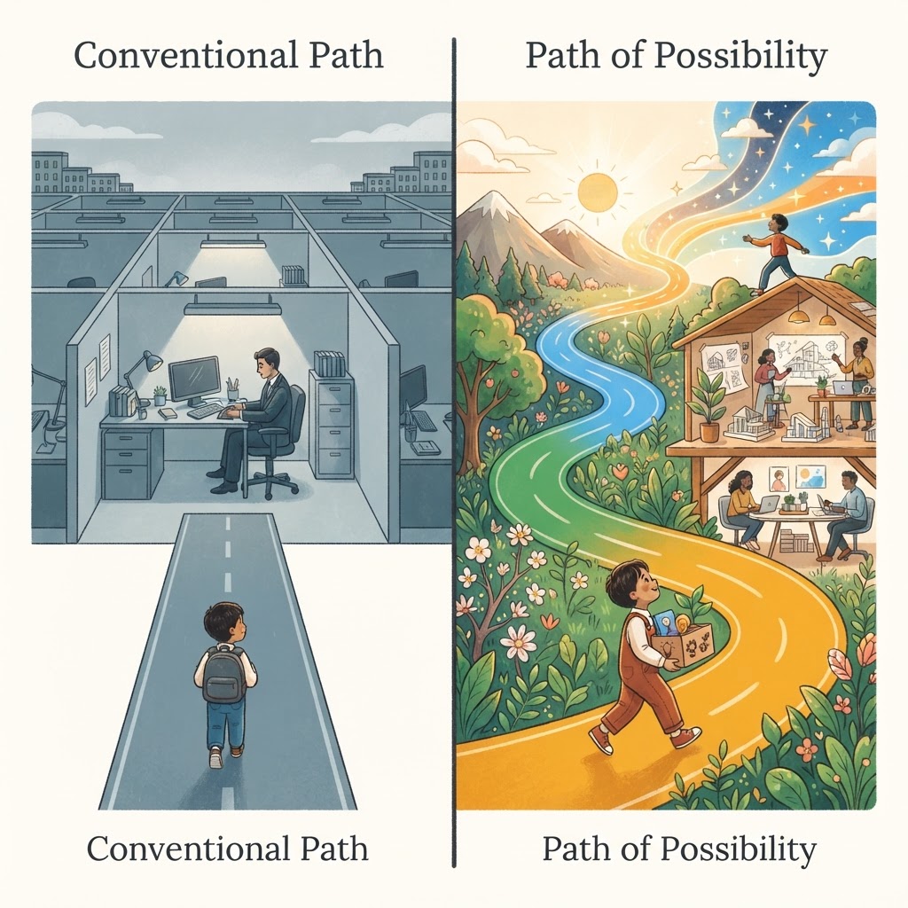 Two paths for a child's future