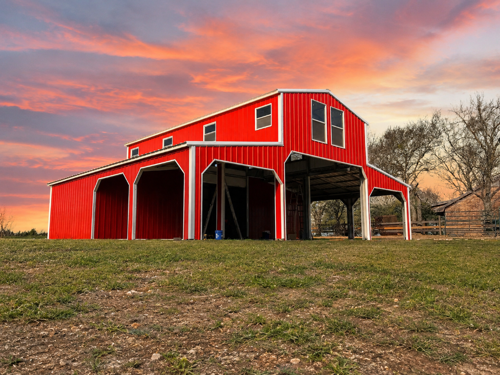 Barns manufactured by Rough Country in Temple, Texas