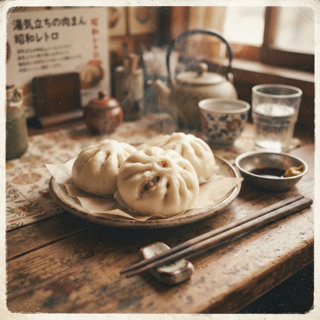 Булочка с мясом на пару