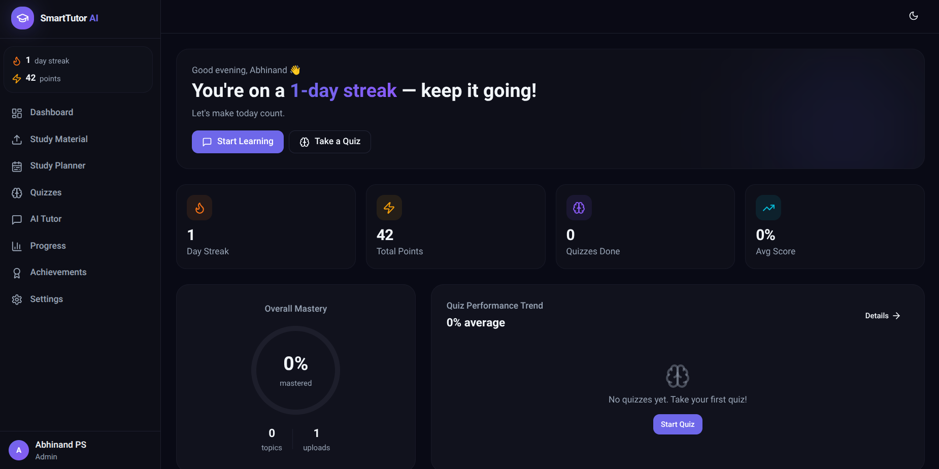 SmartTutor AI  template preview
