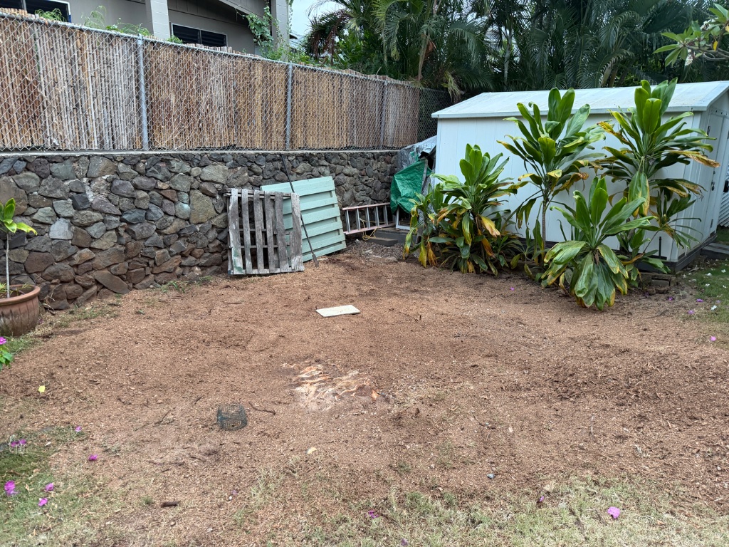 Backyard Stump Removal — Kailua after