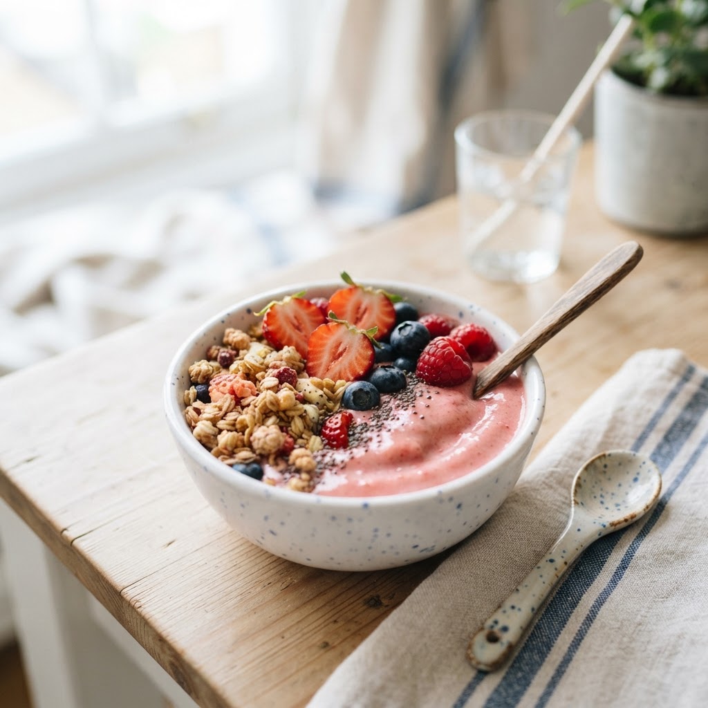 Strawberry Banana Smoothie Bowl