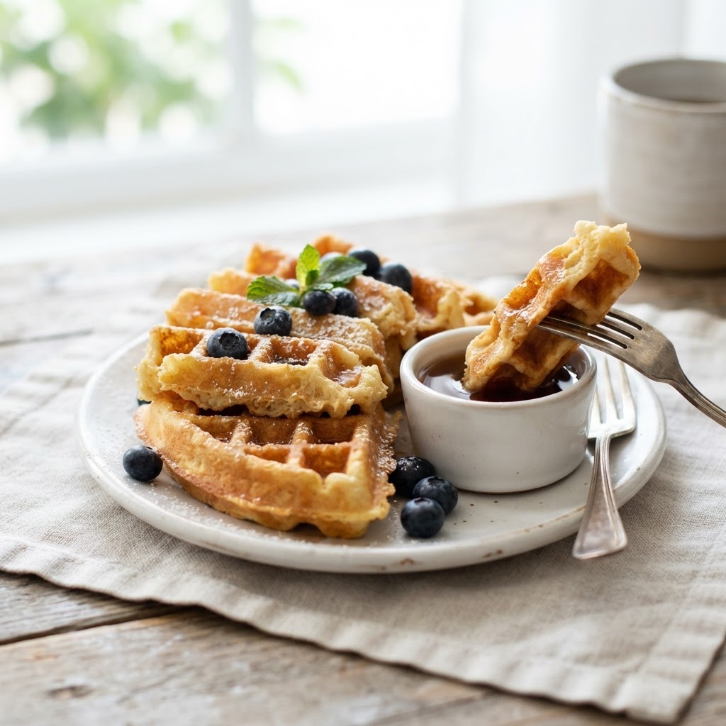 Waffle Strips & Syrup Dip