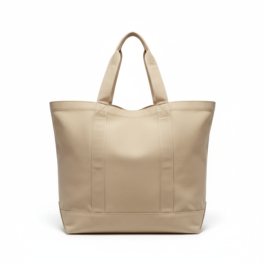 Large Canvas Tote in Natural