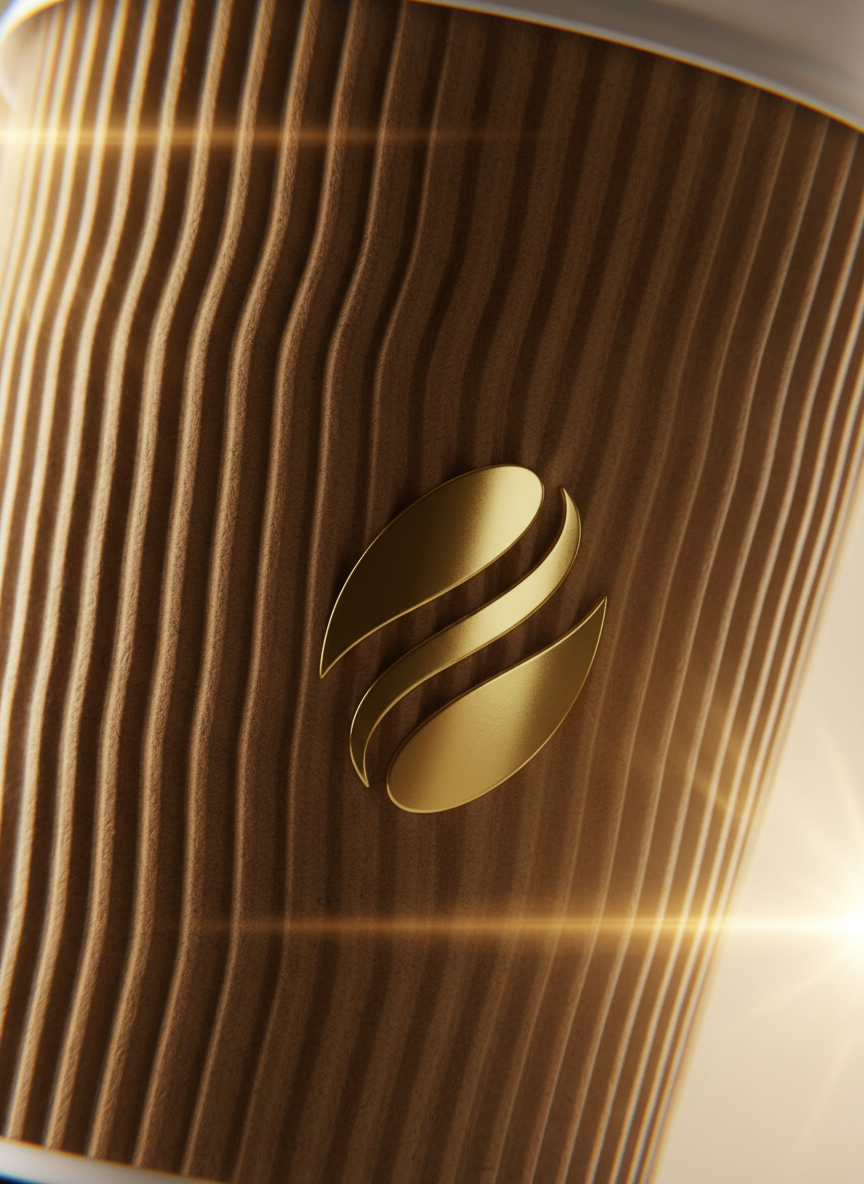Premium branded ripple paper coffee cup