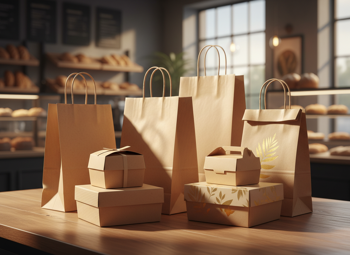Eco-friendly kraft paper bags and food packaging