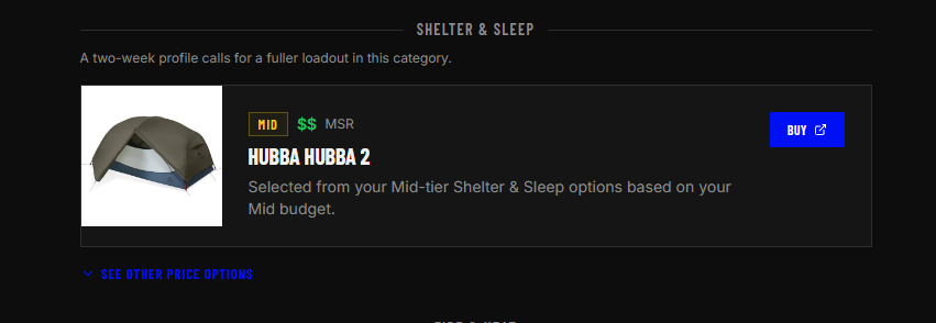Shelter & Sleep