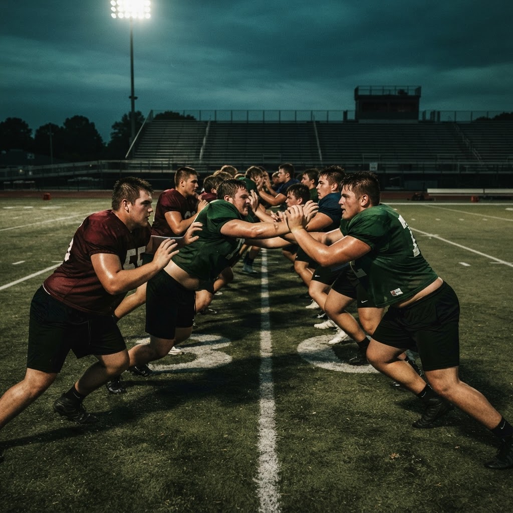 Big Dawgs linemen in trench competition