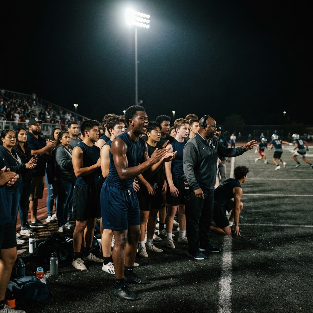 MF7L game atmosphere under stadium lights