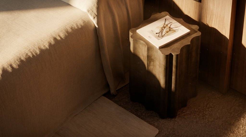 Luna Residences bedside detail sunset warm tones luxury Bali
